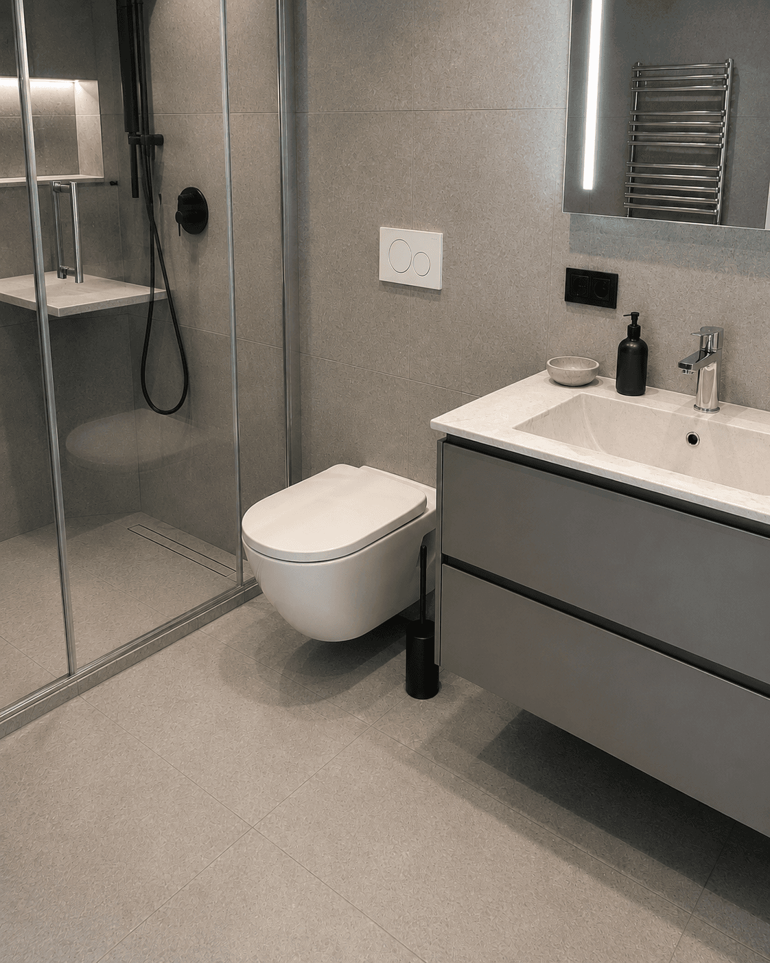 Badezimmer nach der Reinigung