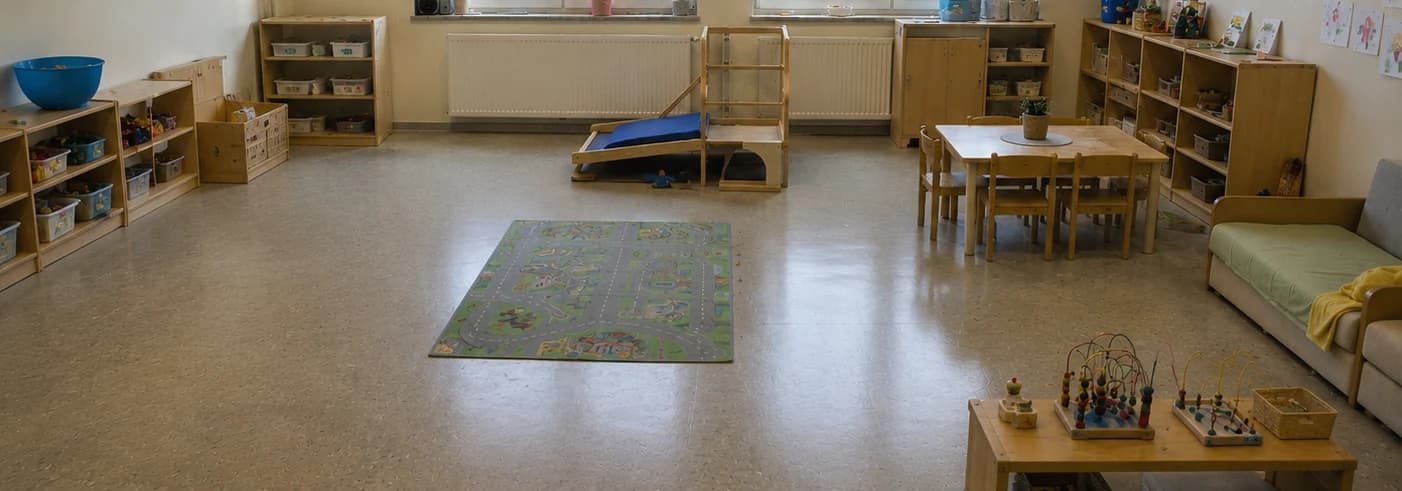 Kindergarten nach der Reinigung