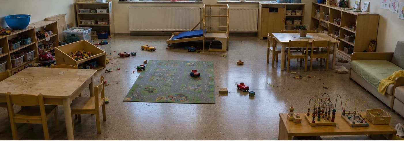 Kindergarten vor der Reinigung